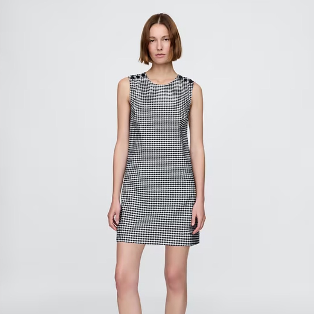 Gap × DÔEN Gingham Denim Mini Dress